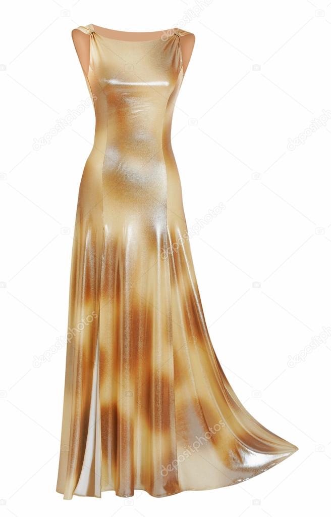 silk dress isolated on white