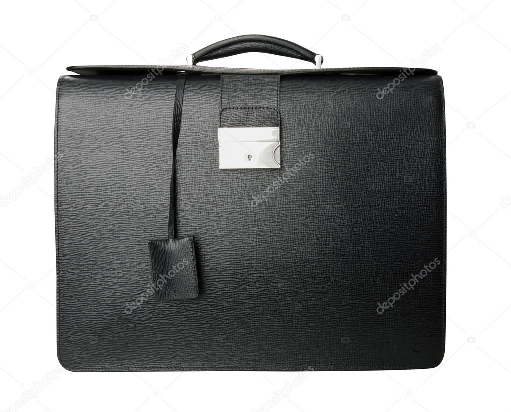 black handbag isolated on white