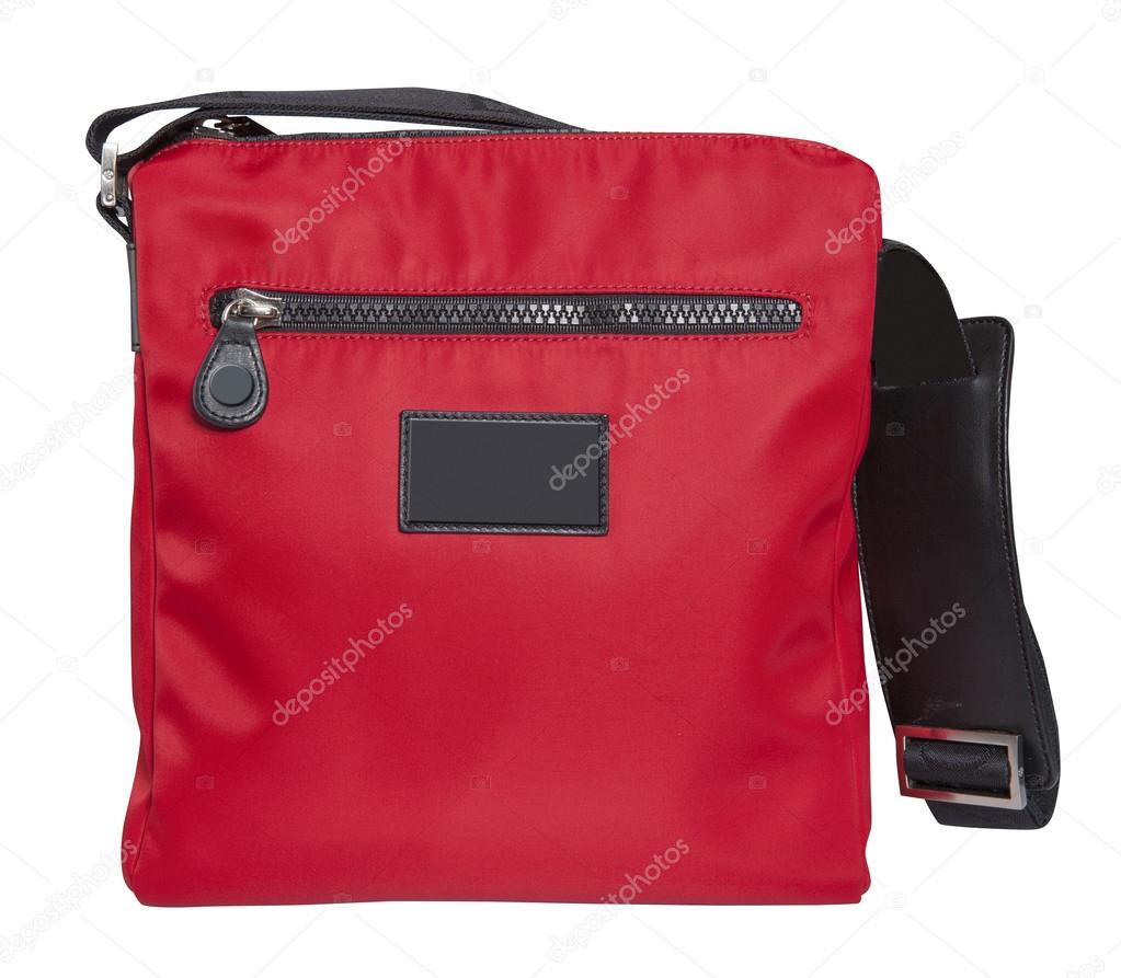 red handbag isolated on white