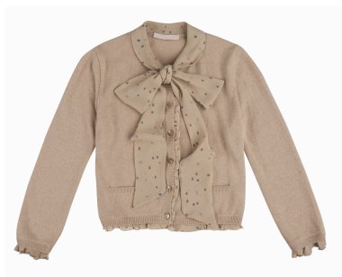 Beyaz arka plan üzerinde izole bej ceketi