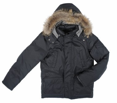 izole beyaz arka plan üzerinde siyah ceket