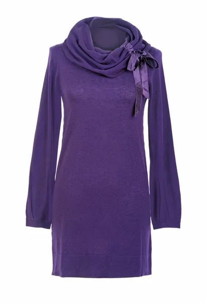 Robe violette isolée sur fond blanc — Photo