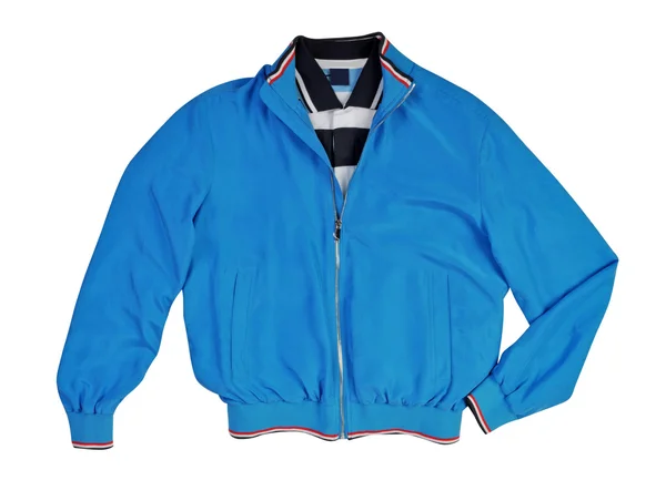 Modrá bunda izolované na bílém pozadí — Stock fotografie