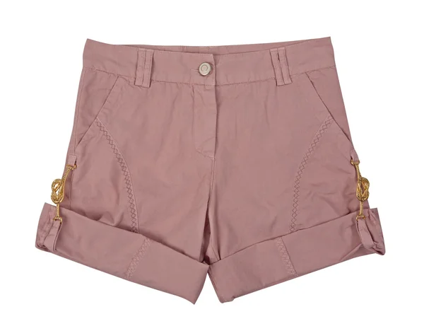 Bruine shorts geïsoleerd op wit — Stockfoto