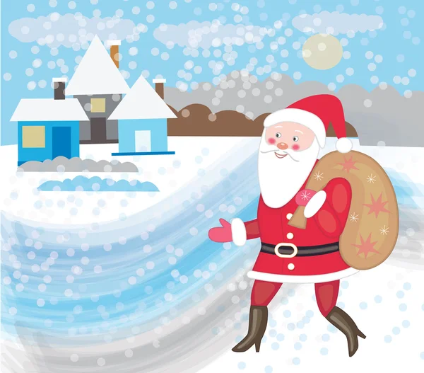 Christmass Santa (illustration vectorielle ) — Image vectorielle