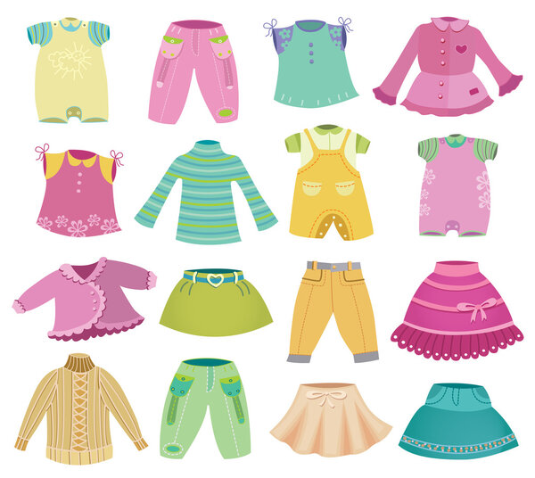 коллекция детской одежды (векторная иллюстрация
)
