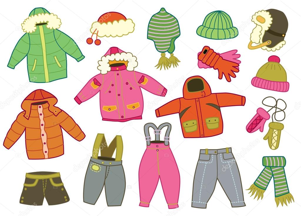 Collection Of Winter Children S Clothing Vector Image By C Evaletova Vector Stock 70874737