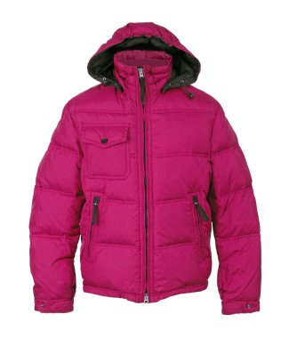 Beyaz arka plan üzerinde izole moda kış ceket