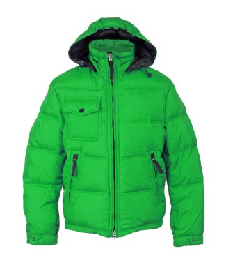 Beyaz arka plan üzerinde izole moda kış ceket