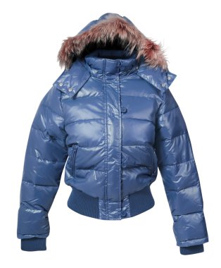 Beyaz arka plan üzerinde izole moda kış ceket