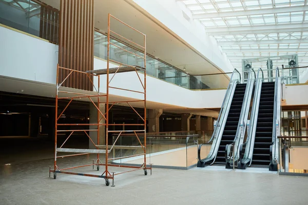 Imagem Fundo Escada Rolante Shopping Center Prédio Escritórios Construção Espaço — Fotografia de Stock