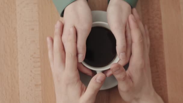 Vue Dessus Homme Méconnaissable Mettant Ses Paumes Sur Les Mains — Video