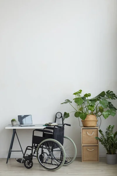 Vertical Background Image Empty Armchair Home Office Workplace Minimal Interior — Stock Photo, Image