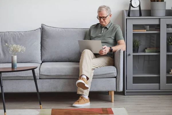 Modern Senior Man in minimal Interior — Stock Photo, Image
