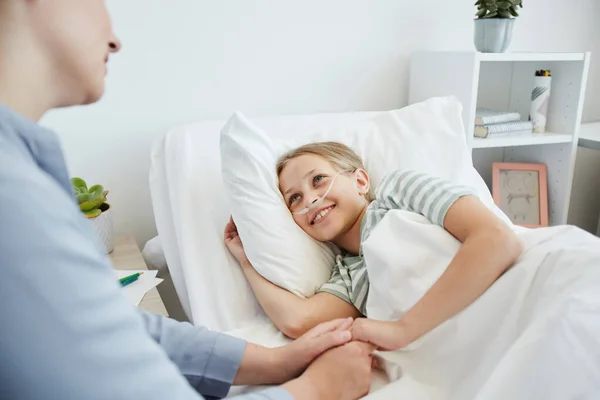 Smiling Girl Recovering in Hospital — Stock Photo, Image