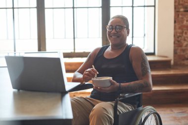 Woman with Disability Enjoying Videos