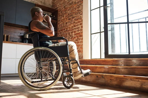 Modern Woman with Disability in Morning — Stock Fotó