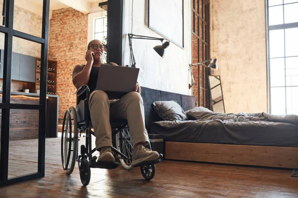 Woman with Disability in Modern Home — Stock Fotó