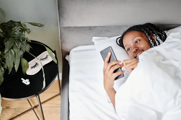 African American Girl Waking up in Morning — Stock Photo, Image