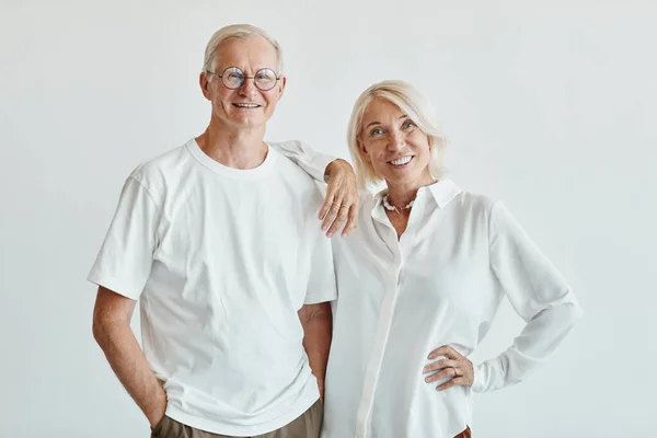 Idősebb pár, fehér — Stock Fotó