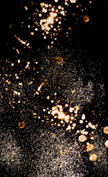 Abstract dark background with golden sparkles. Blurred effect. Concept for festive background or for project. — Stock Photo, Image