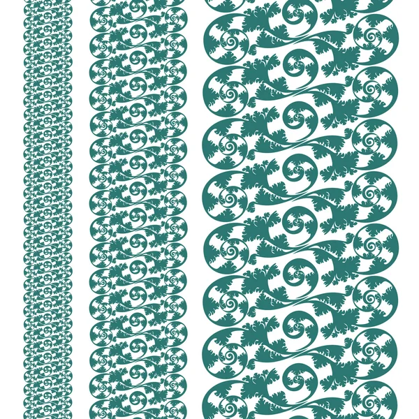 Conjunto patrón sin costuras, adorno de planta de diseño de silueta — Archivo Imágenes Vectoriales