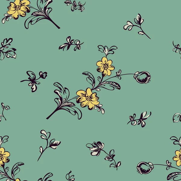 Fondo floral sin costuras — Vector de stock