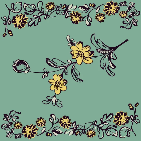 Drawing  pattern fancy flower — Stock Vector