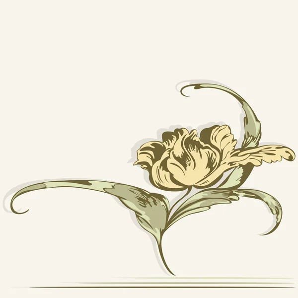 Dessin tulipe fleur — Image vectorielle