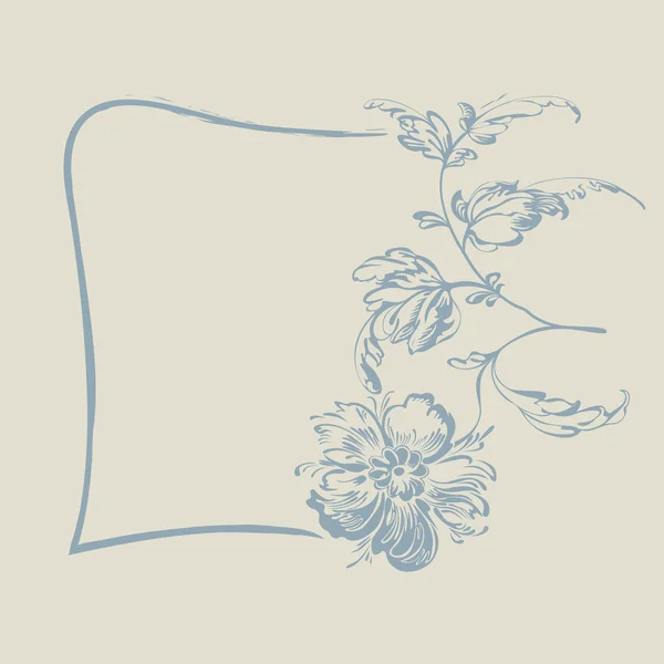 Marco con flor de lujo — Archivo Imágenes Vectoriales