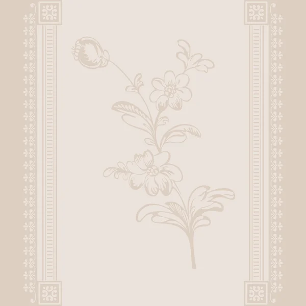 Vintage background decorative flower delicate color — Stock Vector