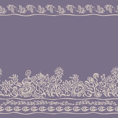 Sorunsuz sınır çiçek desenli kenar kumaş