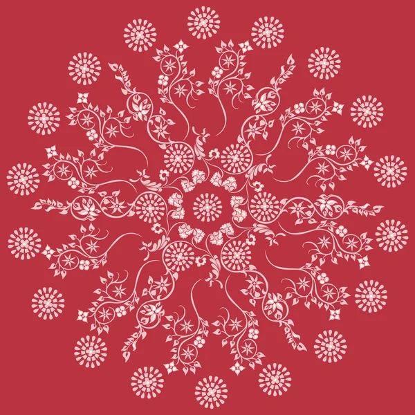 Floral ornamento decorativo mandala padrão — Vetor de Stock