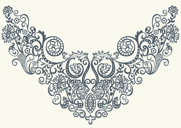 Patrón floral ornamental abstracto — Vector de stock