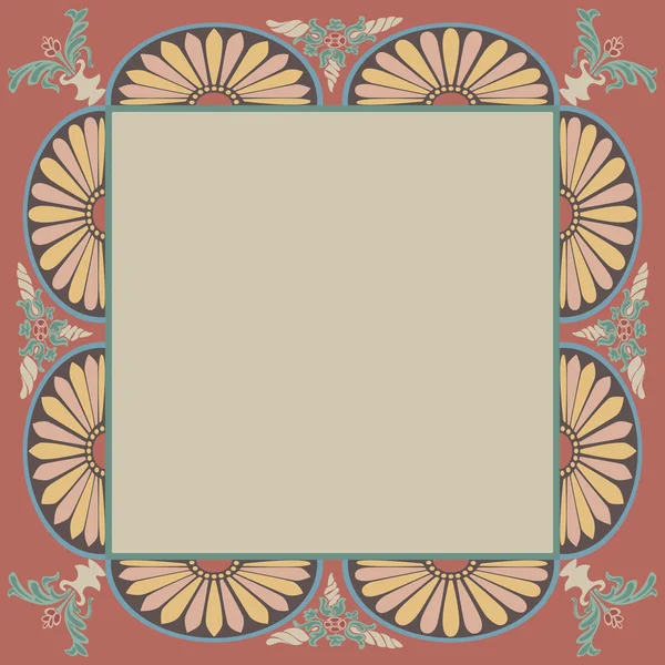 Elemente decorative cadru model ornamental — Vector de stoc