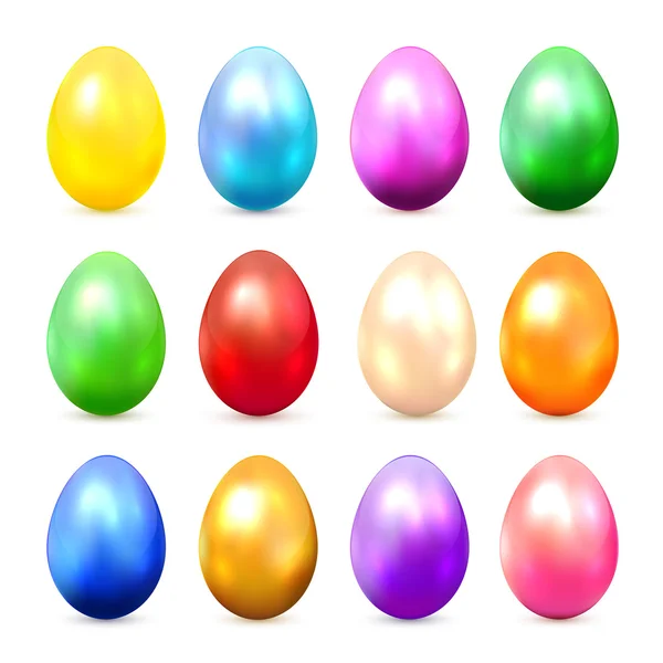 Huevos de Pascua multicolores — Archivo Imágenes Vectoriales