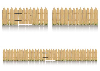 Ahşap çit kapısı ile sorunsuz unsurları