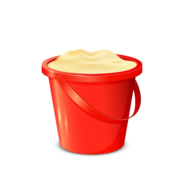 Bucket with sand — Stock Vector
