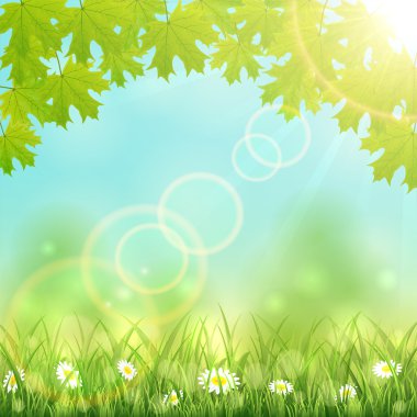 Yapraklı doğa arkaplanı