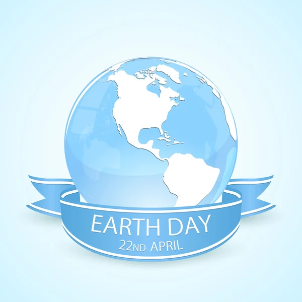 Dag van de aarde en de blauwe planeet — Stockvector