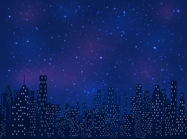 Νύχτα στην πόλη — Διανυσματικό Αρχείο
