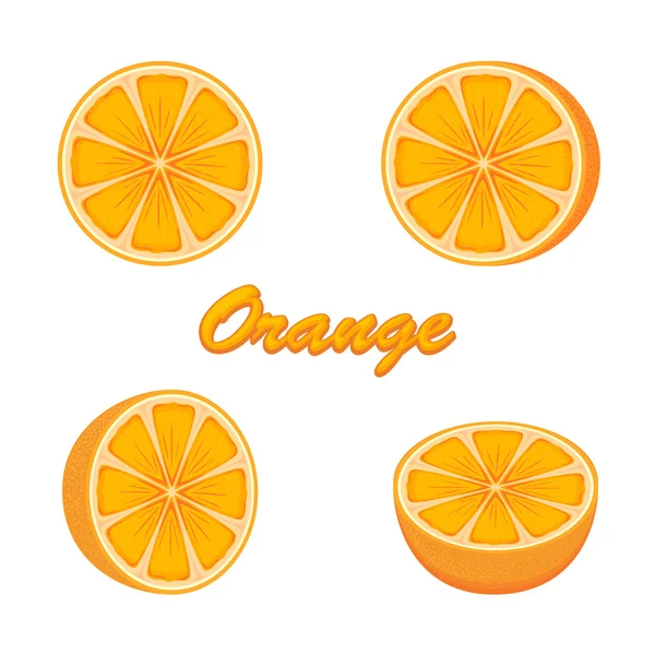 Ensemble d'oranges — Image vectorielle