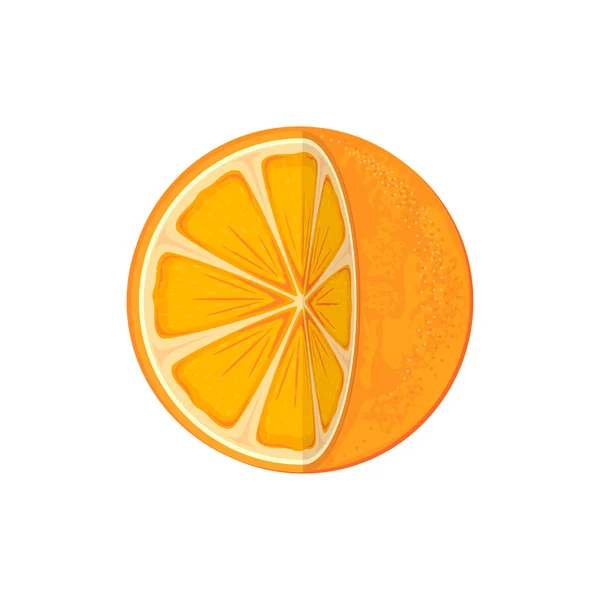 Naranja sobre blanco — Vector de stock