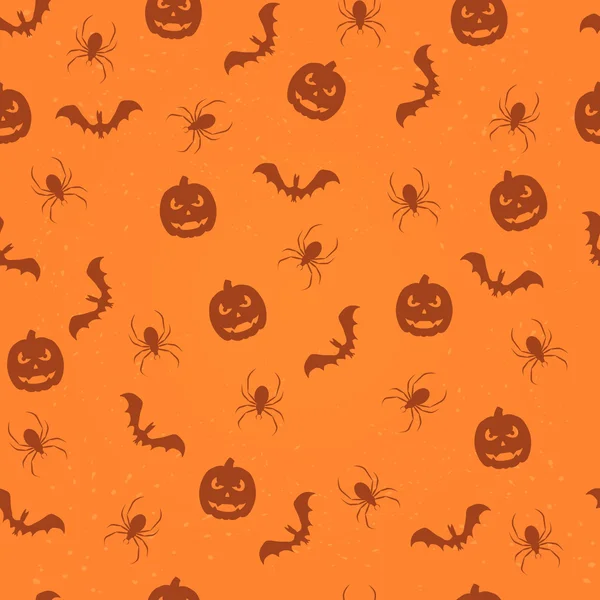 Fondo de Halloween naranja sin costuras — Vector de stock