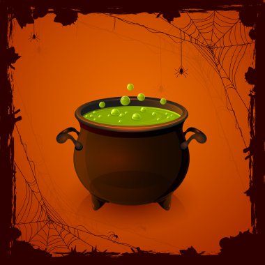 Cadılar Bayramı kazan ve örümcekler