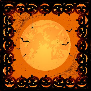 Halloween pumpkins çerçeveli