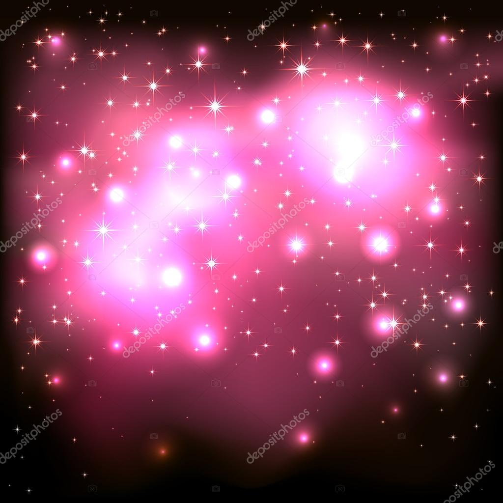 Pink Starry Background Stock Vector Image By C Losw