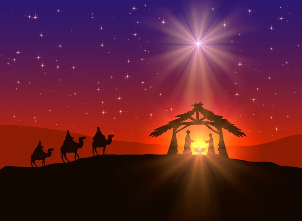 Christian Christmas arka plan ile yıldız