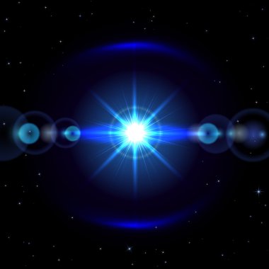 Mavi uzayda yıldız