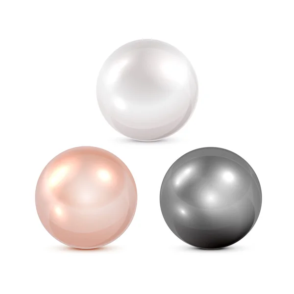 Three pearls — Stock Vector